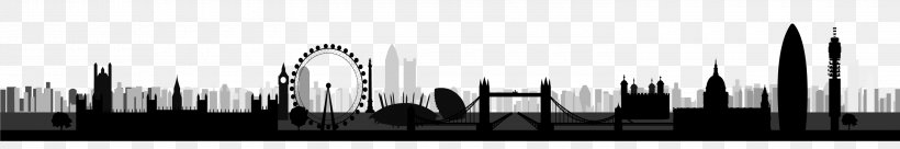 Skyline Silhouette, PNG, 3000x500px, Skyline, Black And White, Cartoon, City Of London, Cityscape Download Free