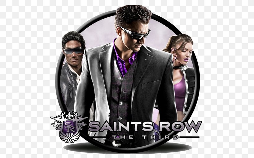 Saints Row: The Third Saints Row IV Saints Row 2 Saints Row: Gat Out Of Hell, PNG, 512x512px, Saints Row The Third, Brand, Deep Silver, Eyewear, Formal Wear Download Free
