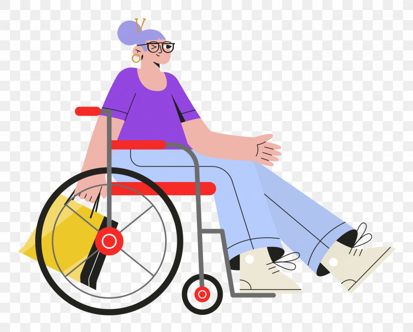 Sitting On Wheelchair Wheelchair Sitting, PNG, 2500x2009px, Wheelchair, Angle, Behavior, Cartoon, Human Download Free