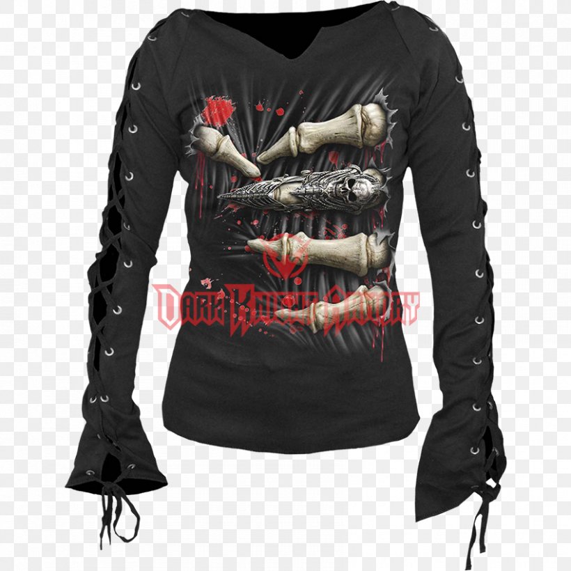 T-shirt Gothic Rock Goth Subculture Sleeve Clothing, PNG, 850x850px, Tshirt, Clothing, Fashion, Goth Subculture, Gothic Fashion Download Free