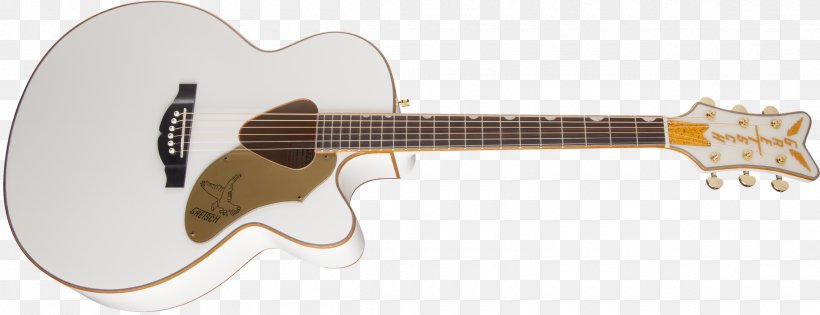 Gretsch White Falcon Twelve-string Guitar Musical Instruments Acoustic Guitar, PNG, 2400x924px, Watercolor, Cartoon, Flower, Frame, Heart Download Free