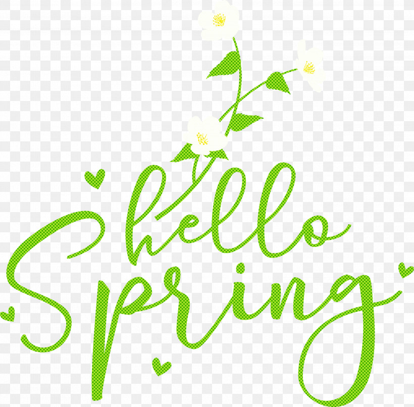 Hello Spring Spring, PNG, 2999x2949px, Hello Spring, Flower, Leaf, Line, Logo Download Free