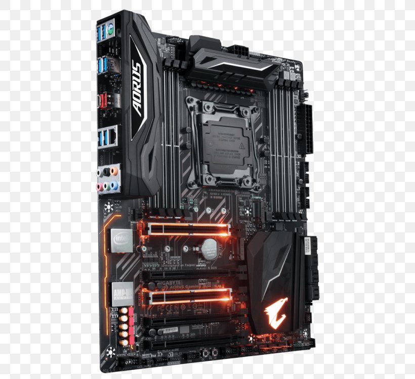 LGA 2066 Intel X299 Gigabyte X299 AORUS GAMING 3 Motherboard, PNG, 750x750px, Lga 2066, Chipset, Computer, Computer Accessory, Computer Case Download Free