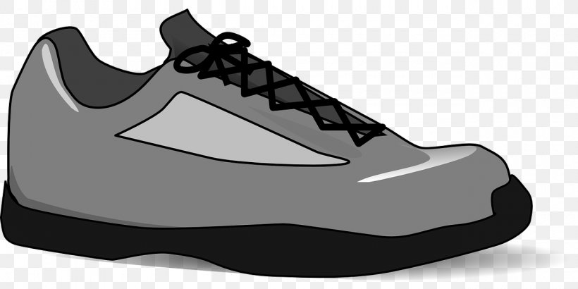 Shoe Sneakers Clip Art, PNG, 1280x640px, Shoe, Athletic Shoe, Basketball Shoe, Black, Black And White Download Free