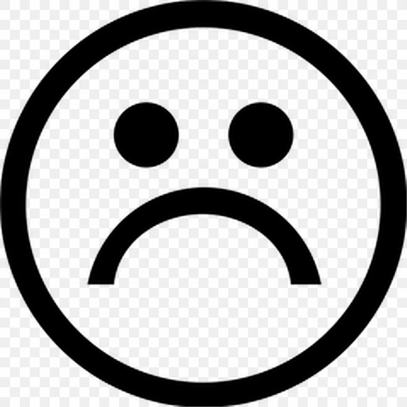 Smiley Sadness Emoticon Face, PNG, 1024x1024px, Smiley, Area, Black And White, Crying, Emoticon Download Free