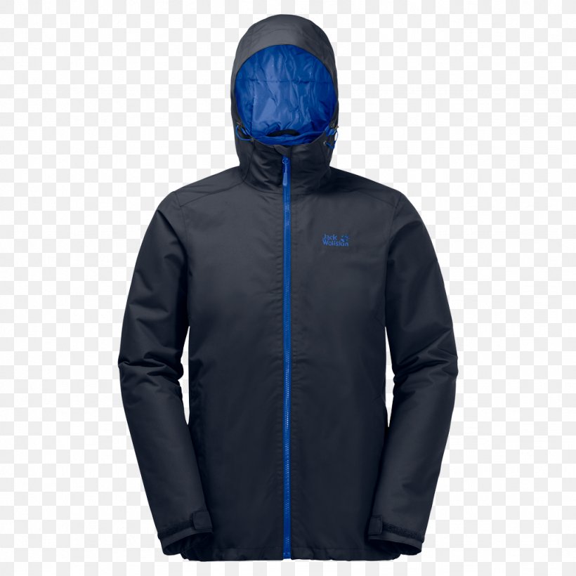 Hoodie Jacket Jack Wolfskin Clothing Blue, PNG, 1024x1024px, Hoodie, Blue, Clothing, Cobalt Blue, Electric Blue Download Free