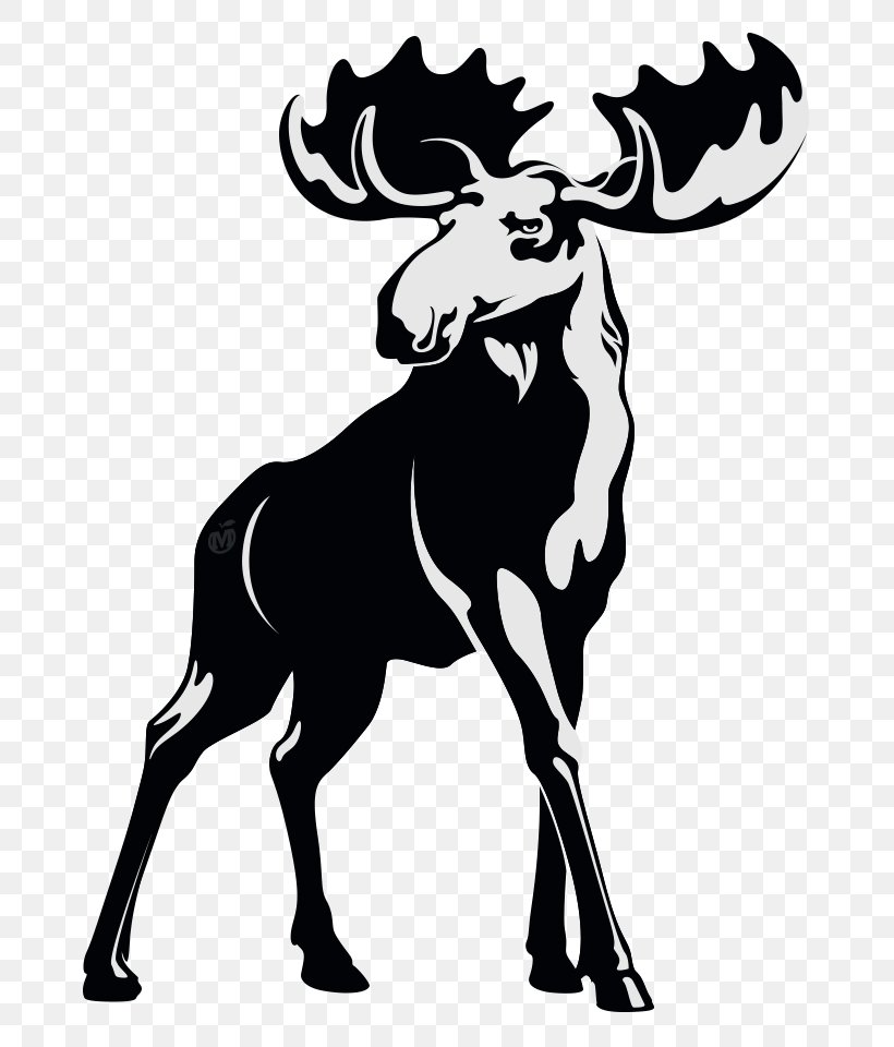 Moose Cider Logo Clip Art, PNG, 720x960px, Moose, Alces, Antler, Art, Black And White Download Free