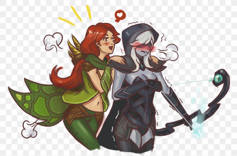 Dota 2 Drow Ranger Video Game Multiplayer Online Battle Arena, PNG, 900x594px, Watercolor, Cartoon, Flower, Frame, Heart Download Free