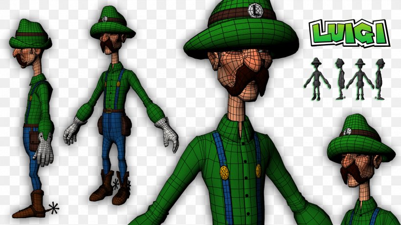 Luigi Autodesk Maya 3D Computer Graphics Texture Mapping Character, PNG, 1920x1080px, 3d Computer Graphics, 3d Modeling, 3d Modeling Software, Luigi, Animation Download Free