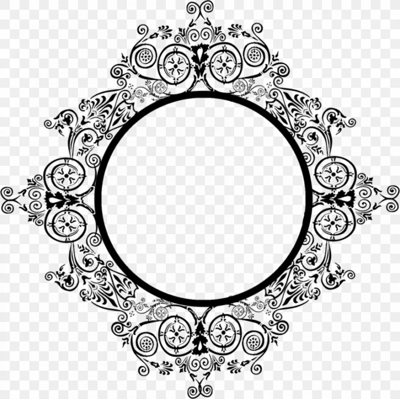 Picture Frames DeviantArt Ornament, PNG, 895x893px, Picture Frames, Art, Black And White, Body Jewelry, Decor Download Free