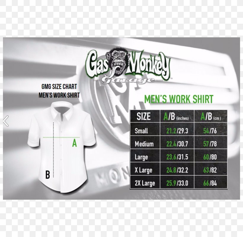 T-shirt Dress Shirt Gas Monkey Garage Jacket, PNG, 800x800px, Tshirt, Brand, Chromatography, Cotton, Couponcode Download Free