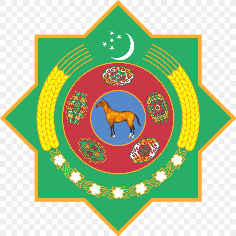 Emblem Of Turkmenistan Turkmen Soviet Socialist Republic Soviet Union Coat Of Arms, PNG, 2000x2000px, Turkmenistan, Area, Coat Of Arms, Emblem, Emblem Of The United Arab Emirates Download Free