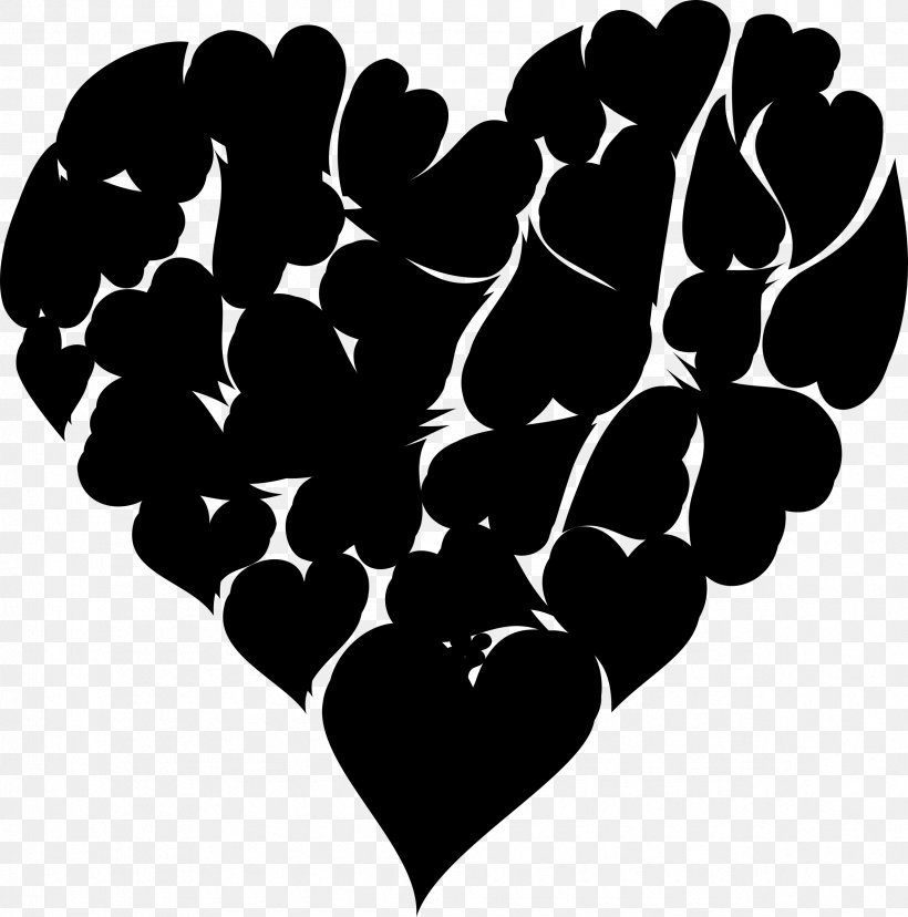 Leaf Font Pattern Heart, PNG, 2375x2400px, Leaf, Blackandwhite, Hand, Heart, Love Download Free