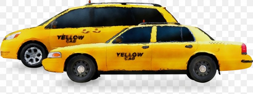Vehicle Taxi Ford Crown Victoria Car Yellow, PNG, 1107x412px, Watercolor, Car, Ford Crown Victoria, Law Enforcement, Paint Download Free