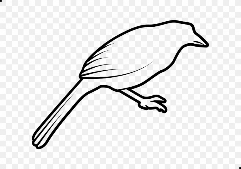 Bird Line Drawing, PNG, 980x690px, Beak, Bird, Blackandwhite, Coloring Book, Drawing Download Free