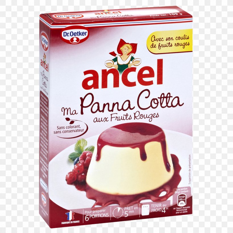 Cream Panna Cotta Crème Caramel Milk Dr. Oetker, PNG, 1000x1000px, Cream, Berry, Caramel, Chocolate, Creme Caramel Download Free