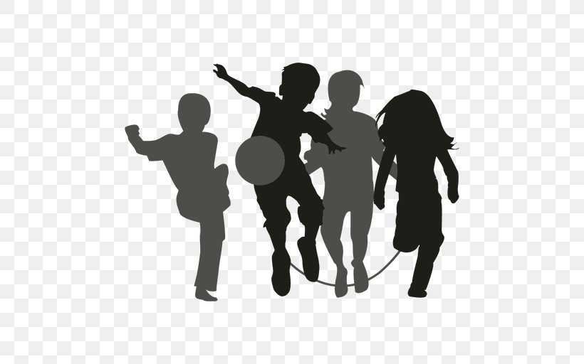 Silhouette Child, PNG, 512x512px, Silhouette, Black And White, Child, Childhood, Human Behavior Download Free