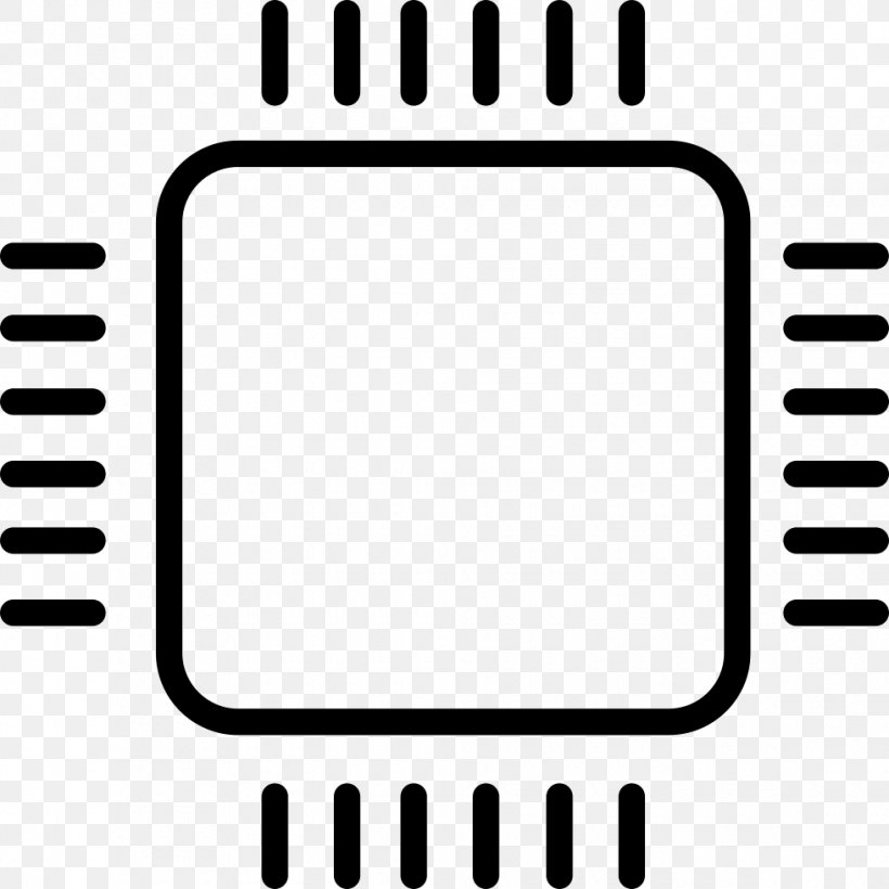 Computer, PNG, 980x980px, Integrated Circuits Chips, Black, Black And White, Central Processing Unit, Computer Download Free
