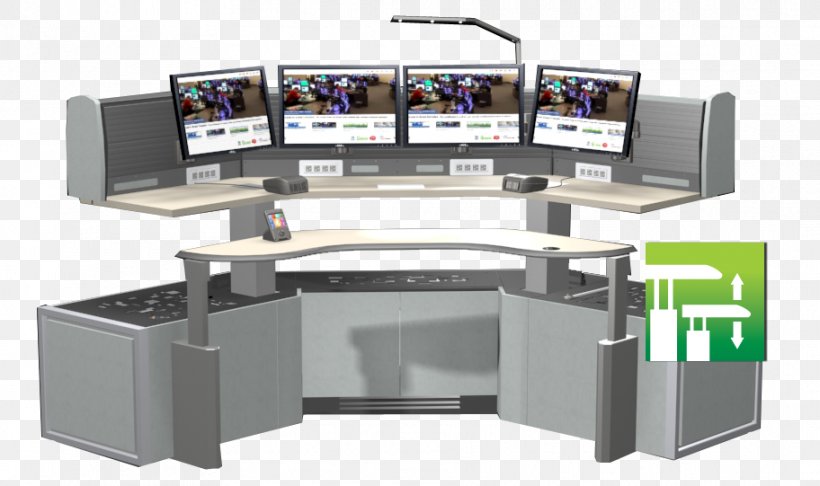 Desk Business Poster Display Device, PNG, 912x541px, Desk, Business, Computer, Computer Monitors, Control Room Download Free