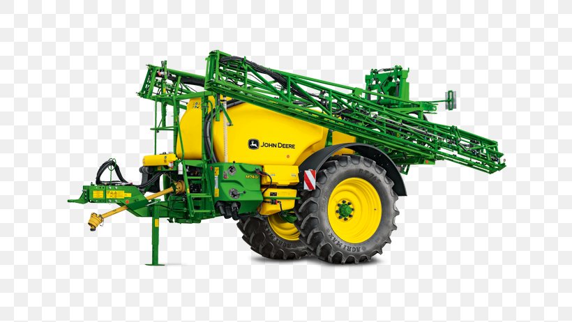John Deere Sprayer Agriculture Combine Harvester Tractor, PNG, 642x462px, John Deere, Agricultural Machinery, Agriculture, Broadcast Spreader, Combine Harvester Download Free