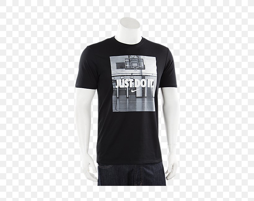 T-shirt Just Do It Nike Sleeve, PNG, 650x650px, Tshirt, Black, Brand, Clothing, Crew Neck Download Free