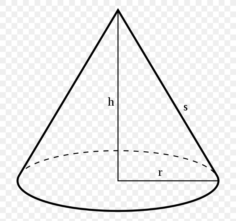 Area Triangle Geometry Geometric Shape Cone, PNG, 768x768px, Area, Black And White, Cone, Cube, Cylinder Download Free