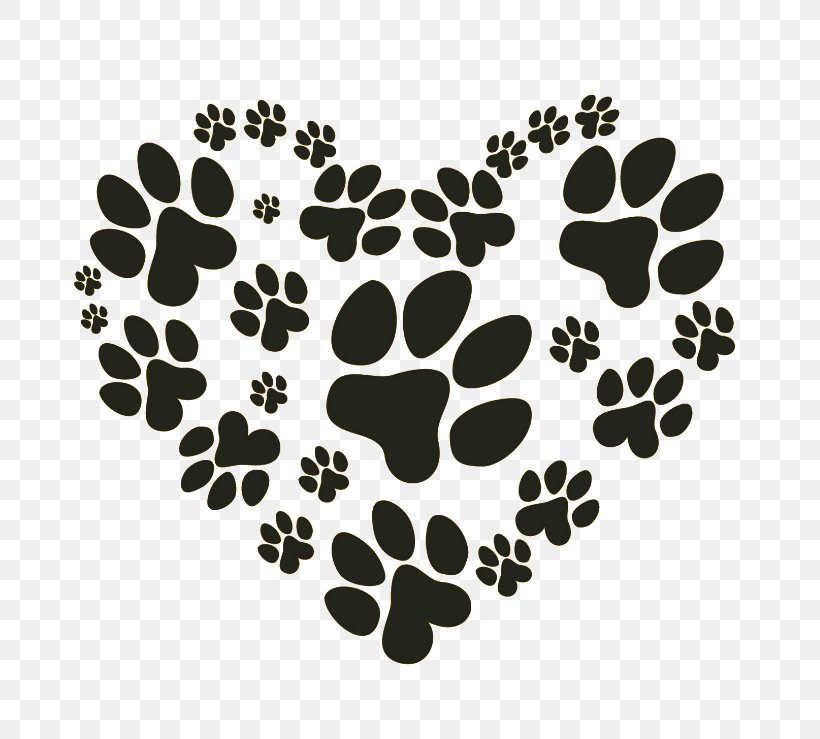 Dog Cat Paw Printing Clip Art, PNG, 740x739px, Dog, Animal, Animal Track, Black, Black And White Download Free