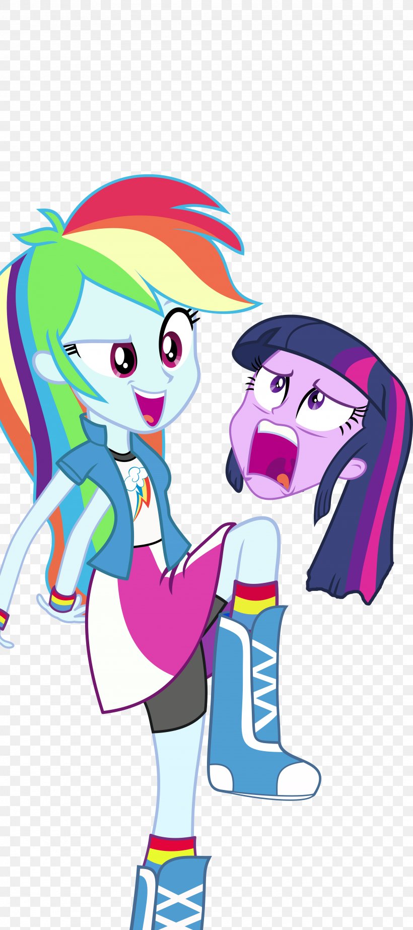 Rainbow Dash Pinkie Pie Twilight Sparkle Pony Applejack, PNG, 3484x7844px, Rainbow Dash, Animated Cartoon, Applejack, Cartoon, Drawing Download Free