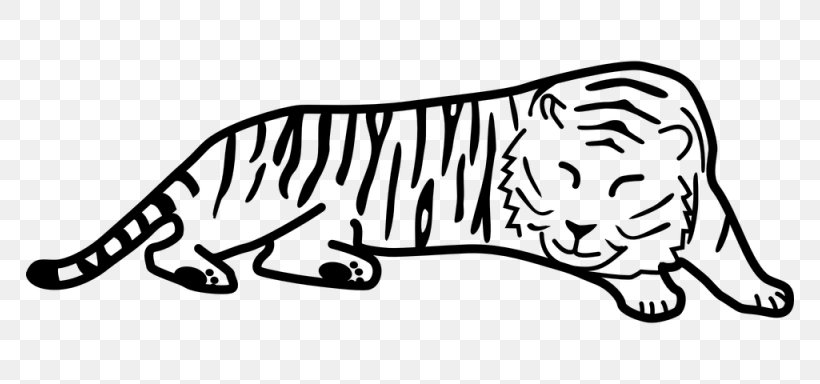 Black Tiger Cat Drawing Clip Art, PNG, 768x384px, Tiger, Animal Figure, Area, Big Cats, Black Download Free