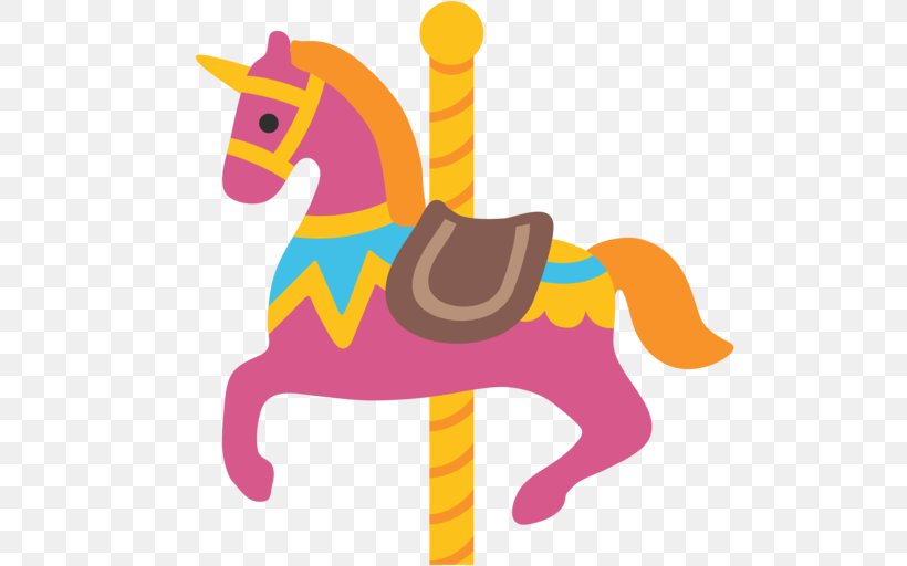 Horse Carousel Gardens Amusement Park Emoji Clip Art, PNG, 512x512px, Horse, Amusement Park, Animal Figure, Art, Carousel Download Free