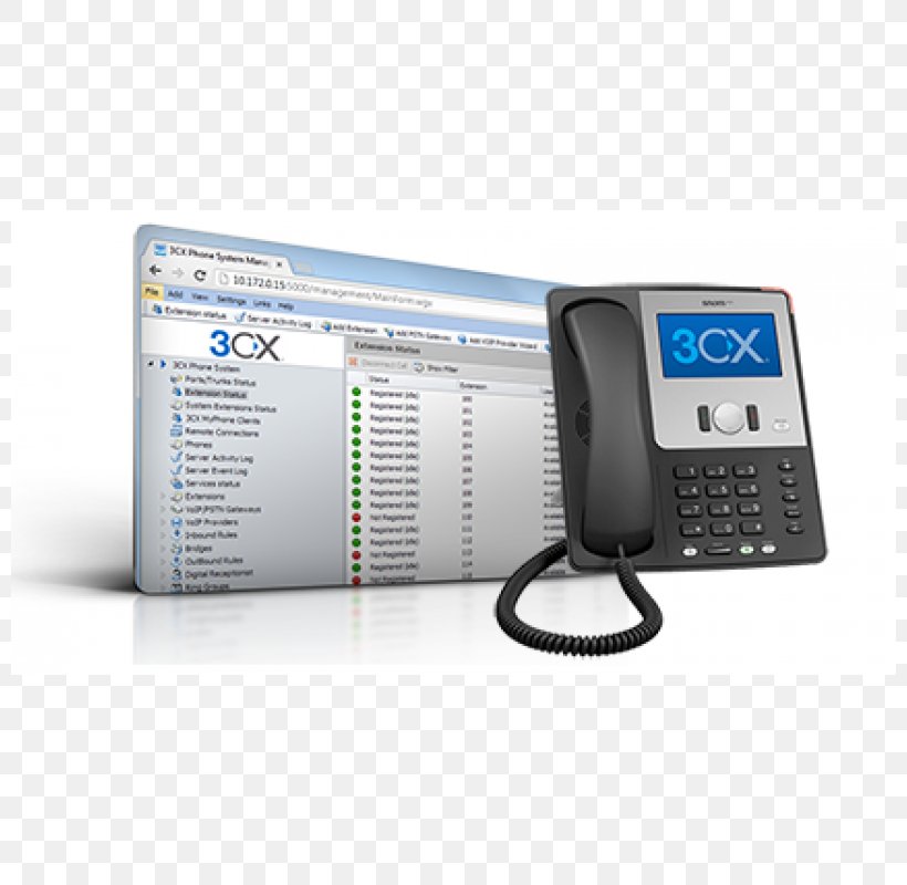 3CX Phone System Business Telephone System Voice Over IP Interactive Voice Response, PNG, 800x800px, 3cx Phone System, Business Telephone System, Communication, Computer Telephony Integration, Corded Phone Download Free