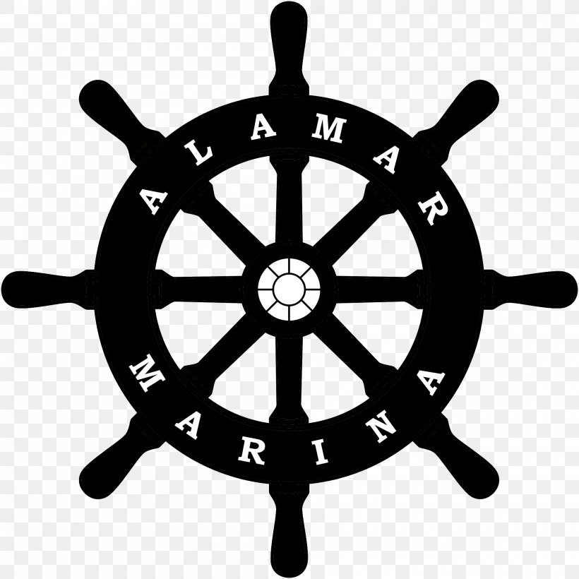Clip Art Ship's Wheel Boat Openclipart, PNG, 2000x2000px, Ship, Black And White, Boat, Motor Vehicle Steering Wheels, Sailboat Download Free