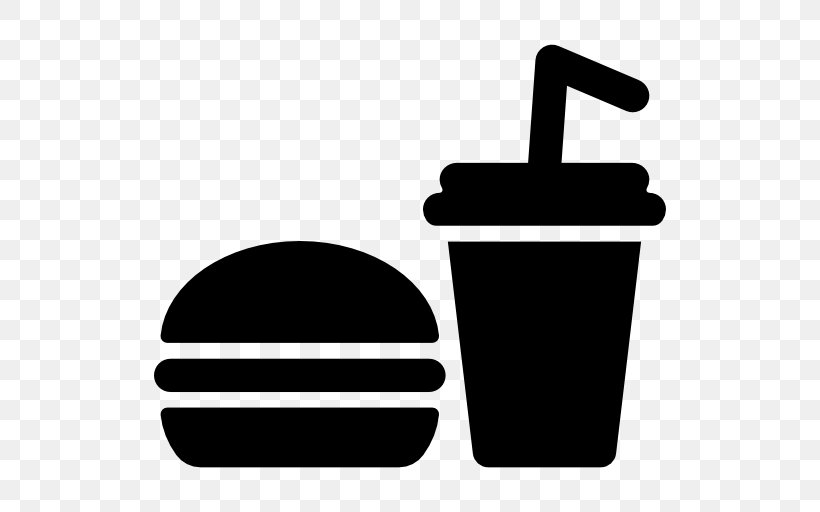 Fast Food Junk Food Hamburger, PNG, 512x512px, Fast Food, Black, Black And White, Drink, Fast Food Restaurant Download Free