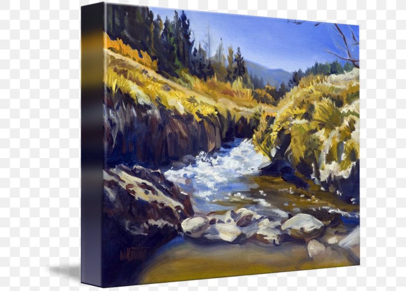 Watercolor Painting Fluvial Landforms Of Streams Gallery Wrap Acrylic Paint, PNG, 650x589px, Painting, Acrylic Paint, Acrylic Resin, Art, Canvas Download Free