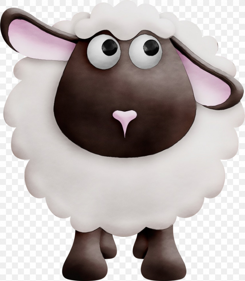 Cartoon Sheep Sheep Animation Smile, PNG, 857x985px, Watercolor, Animation, Cartoon, Cowgoat Family, Paint Download Free