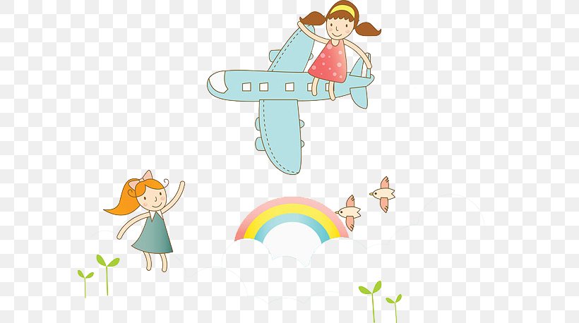 Airplane Flight Cartoon Illustration, PNG, 600x458px, Watercolor, Cartoon, Flower, Frame, Heart Download Free