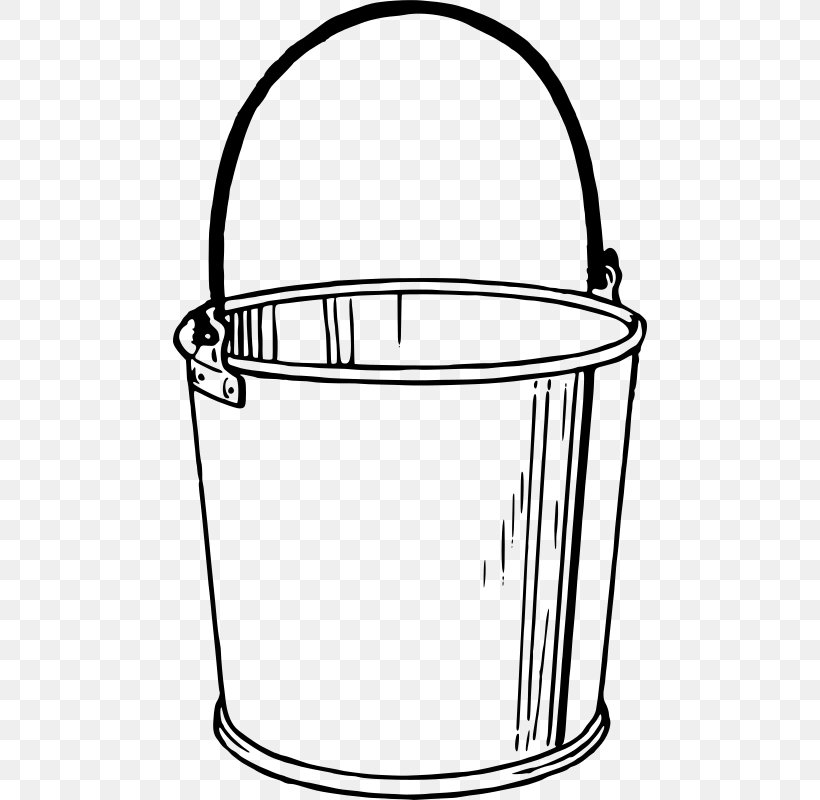 Drawing Bucket Clip Art, PNG, 474x800px, Drawing, Area, Basket, Bathroom Accessory, Black And White Download Free