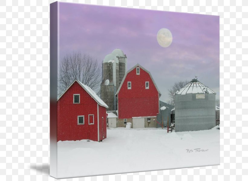 Painting Farm By Moonlight Gallery Wrap Canvas, PNG, 650x600px, Painting, Art, Barn, Canvas, Gallery Wrap Download Free