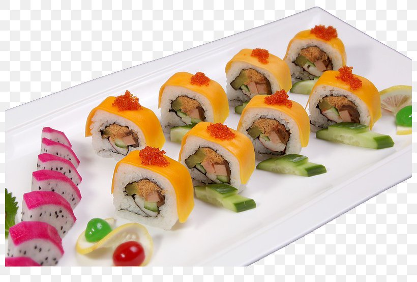 Sushi Sashimi Japanese Cuisine Onigiri, PNG, 800x554px, Sushi, Appetizer, Asian Food, California Roll, Comfort Food Download Free