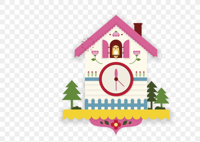 Cuckoo Clock Euclidean Vector Alarm Clock, PNG, 3461x2463px, Clock, Alarm Clock, Area, Common Cuckoo, Cuckoo Clock Download Free