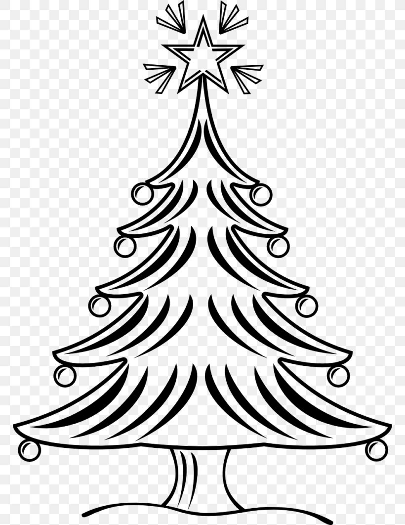 Christmas Tree Drawing Clip Art, PNG, 768x1062px, Christmas, Art, Artwork, Black And White, Branch Download Free