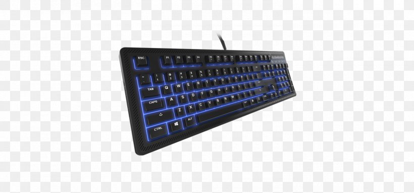 Computer Keyboard SteelSeries Black Gaming Keypad Video Game, PNG, 1500x700px, Computer Keyboard, Backlight, Black, Computer Component, Computer Hardware Download Free