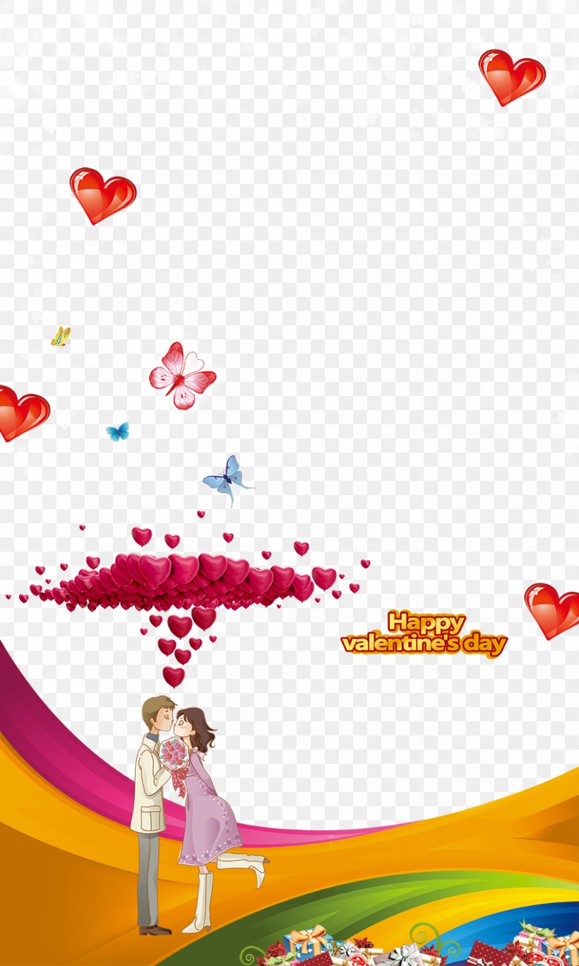 Valentines Day Poster Gift Romance, PNG, 850x1417px, Valentines Day, Art, Balloon, Chinese New Year, Gift Download Free