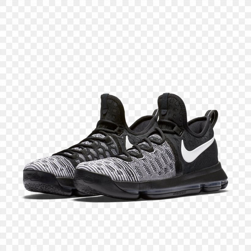Nike Zoom KD Line Nike KD 9 Black White Sports Shoes, PNG, 3144x3144px, Nike, Athletic Shoe, Basketball, Basketball Shoe, Black Download Free