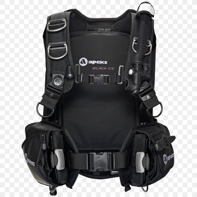 Scuba Diving Apeks Diving Equipment Buoyancy Compensators Underwater Diving, PNG, 1000x1000px, Scuba Diving, Apeks, Aqua Lungla Spirotechnique, Backpack, Black Download Free