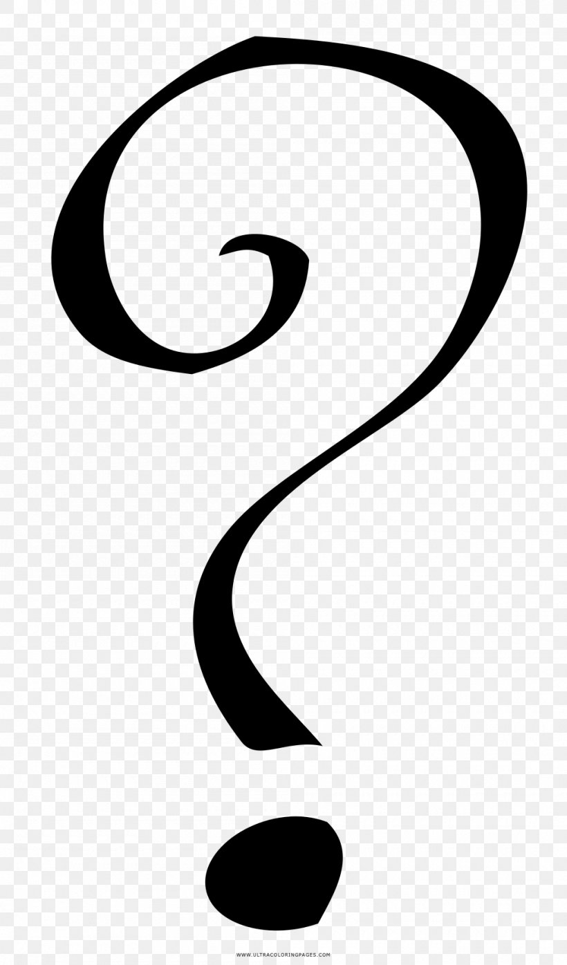 Question Mark Drawing Coloring Book Line Art Clip Art, PNG, 1000x1703px, Question Mark, Area, Artwork, Ausmalbild, Black And White Download Free
