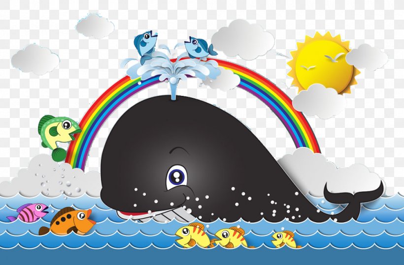 Whale Cartoon Illustration, PNG, 1000x658px, Whale, Art, Cartoon, Cdr, Comics Download Free