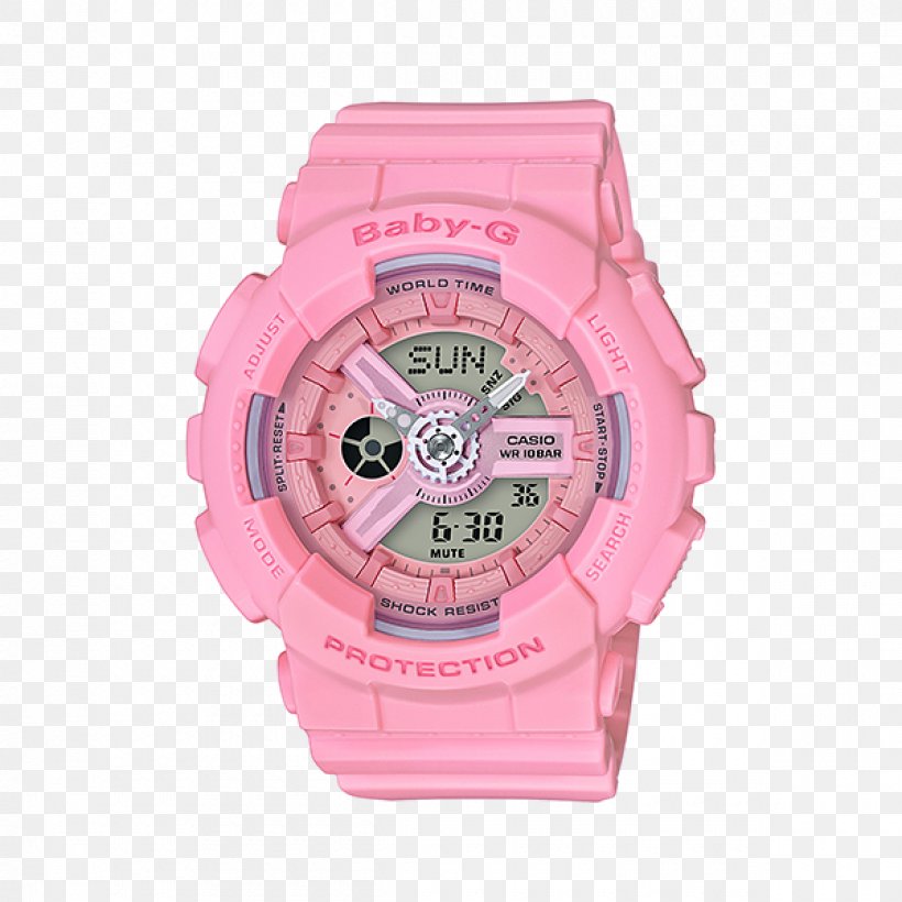 G-Shock Casio BABY-G BA110 Watch Clock, PNG, 1200x1200px, Watercolor, Cartoon, Flower, Frame, Heart Download Free