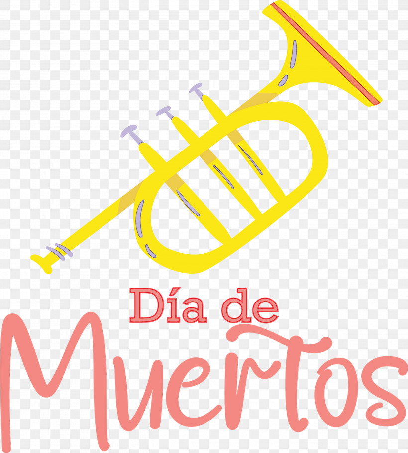 Mellophone Logo Trumpet Yellow Meter, PNG, 2705x3000px, D%c3%ada De Muertos, Day Of The Dead, Line, Logo, M Download Free
