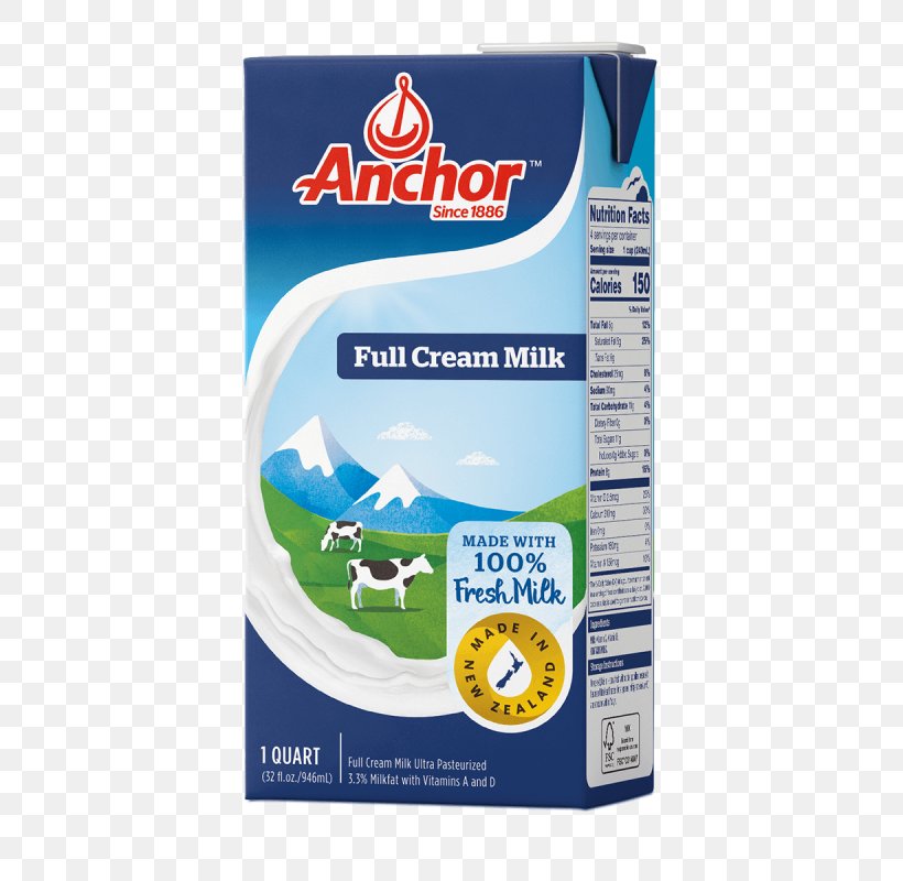 Skimmed Milk Cream Ultra-high-temperature Processing Anchor, PNG, 800x800px, Milk, Anchor, Brand, Cheese, Cream Download Free